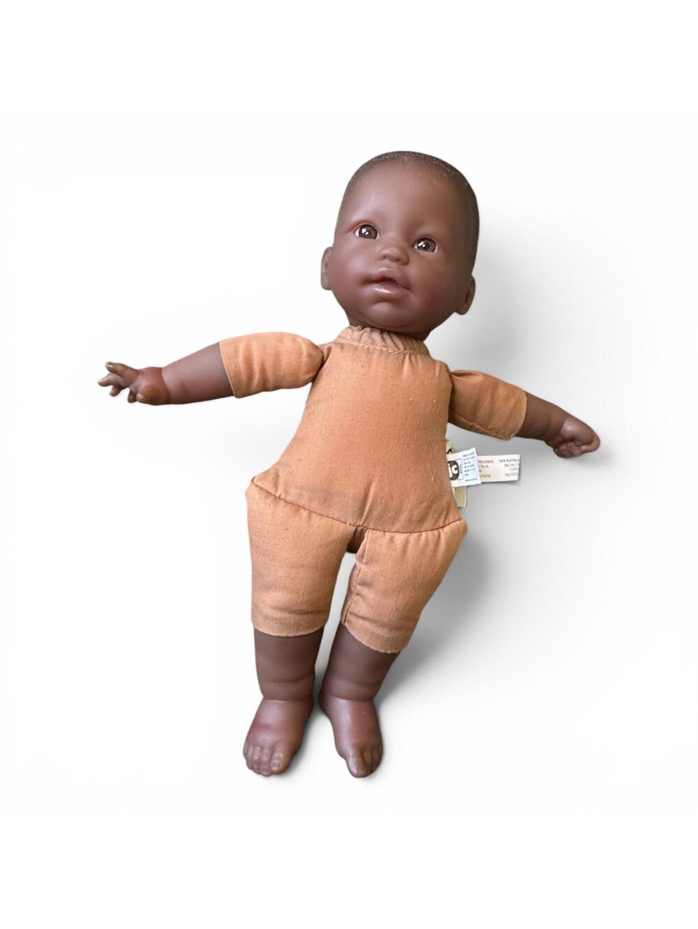Berenguer 11" Baby Doll African American Dark Skin Black Soft Body JC Toys GC
